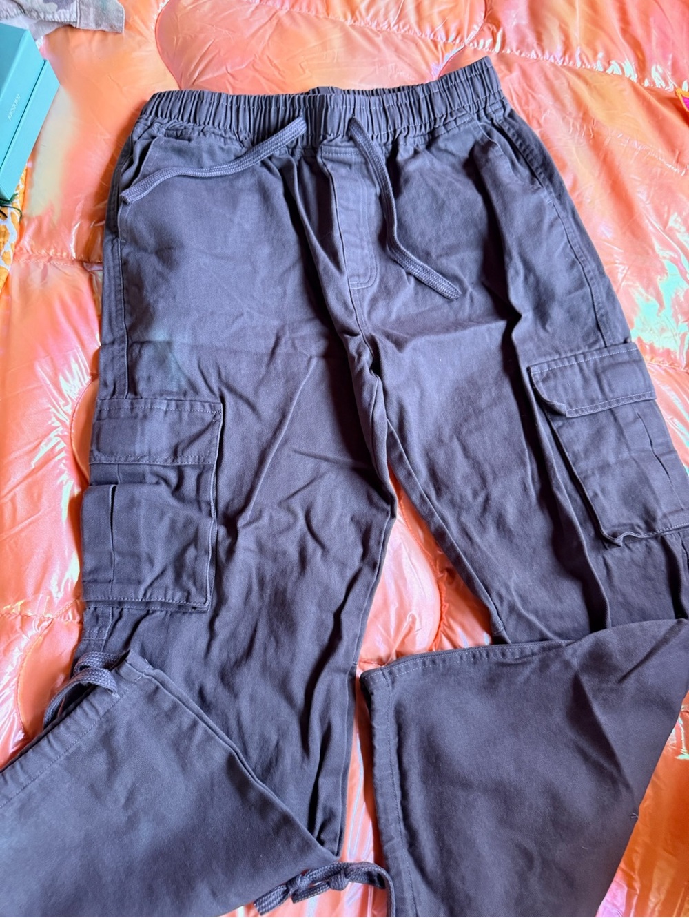 Kids Cargo Jogger Pants - Dark Gray